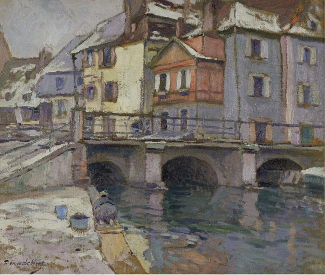 Paul Madeline - Old Port at Colmar大师画家风景画静物油画建筑油画装饰画