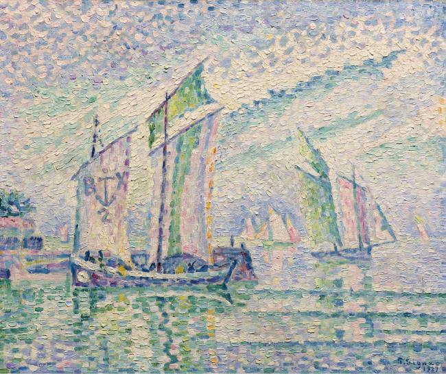 Paul Signac - The Channel of La Roshelle, 1927大师画家风景画静物油画建筑油画装饰画