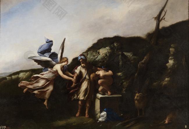 Giordano, Luca - El sacrificio de Isaac, 1655意大利画家卢卡焦尔达诺Fa Presto人物油画装饰画