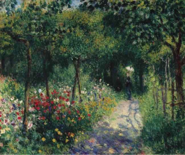 Pierre Auguste Renoir - Women in the Garden, 1873大师画家风景画静物油画建筑油画装饰画