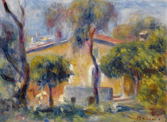 Pierre Auguste Renoir - Houses at Cagnes, 1908大师画家风景画静物油画建筑油画装饰画