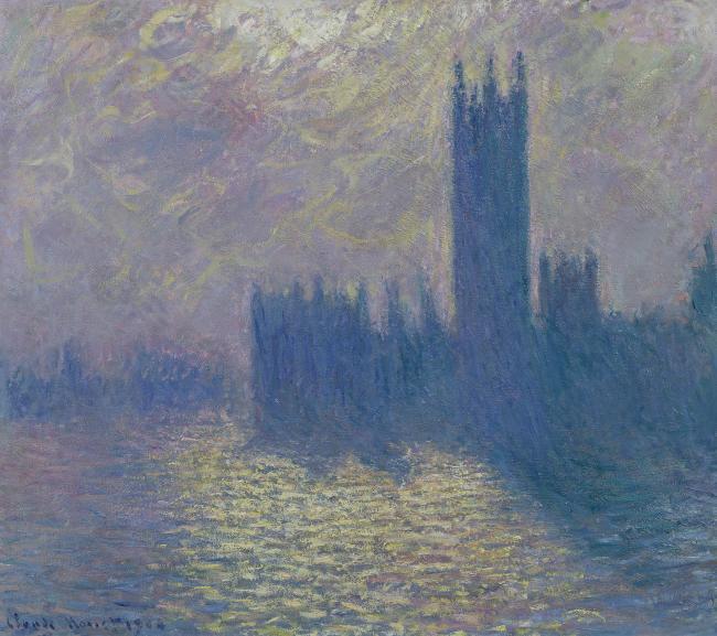 Houses of Parliament, Stormy Sky, 1903法国画家克劳德.莫奈oscar claude Monet风景油画装饰画