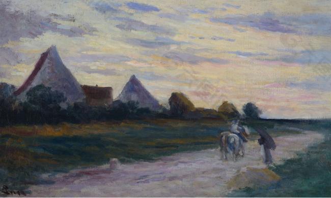 Maximilien Luce - The Road Scene大师画家风景画静物油画建筑油画装饰画