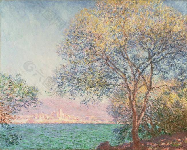 Antibes, in the Morning, 1888法国画家克劳德.莫奈oscar claude Monet风景油画装饰画