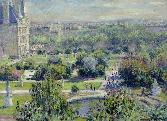 Les Tuileries, 1876法国画家克劳德.莫奈oscar claude Monet风景油画装饰画