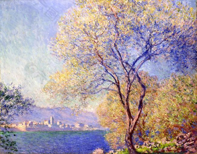 Antibes seen from the Salis Garden, 1888法国画家克劳德.莫奈oscar claude Monet风景油画装饰画