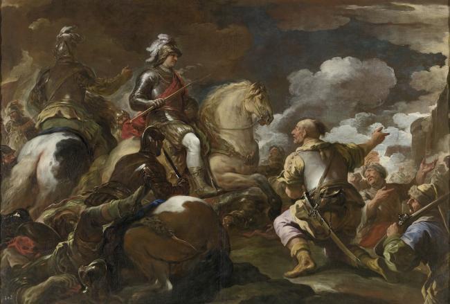 Giordano, Luca - Toma de una plaza fuerte, 1697-1700意大利画家卢卡焦尔达诺Fa Presto人物油画装饰画