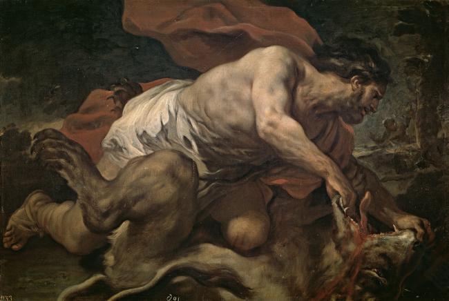 Giordano, Luca - Sanson y el leon, 1695-96意大利画家卢卡焦尔达诺Fa Presto人物油画装饰画