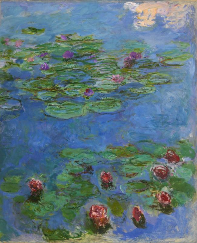 Red Water-Lilies, 1908法国画家克劳德.莫奈oscar claude Monet风景油画装饰画