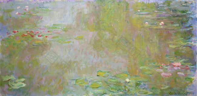 The Water-Lilies Pond, 1917法国画家克劳德.莫奈oscar claude Monet风景油画装饰画