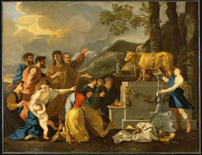 Andrea di Lione, copy after Nicolas Poussin, Italian, 16th-17th法国画家尼古拉斯普桑Nicolas Poussin古典主义油画装饰画