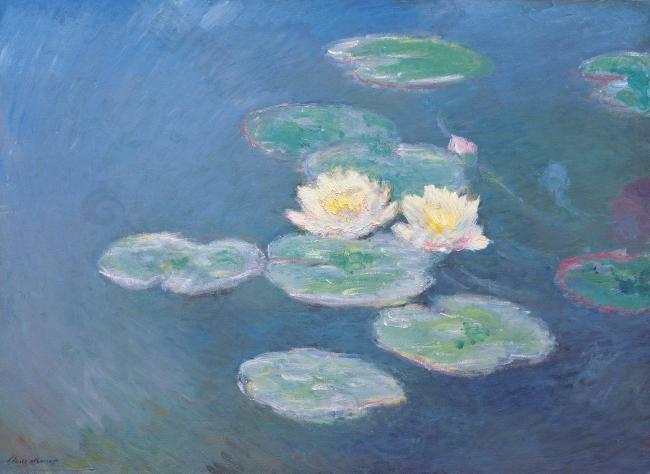 Water Lilies, Evening Effect, 1897-99 v2法国画家克劳德.莫奈oscar claude Monet风景油画装饰画