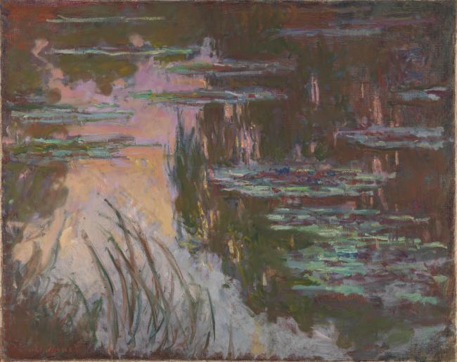 Water-Lilies, Setting Sun法国画家克劳德.莫奈oscar claude Monet风景油画装饰画