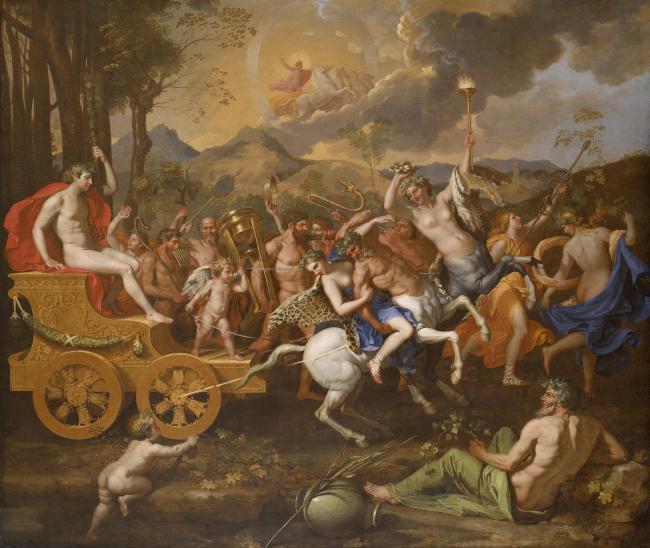 Nicolas Poussin - The Triumph of Bacchus, 1635-1636法国画家尼古拉斯普桑Nicolas Poussin古典主义油画装饰画
