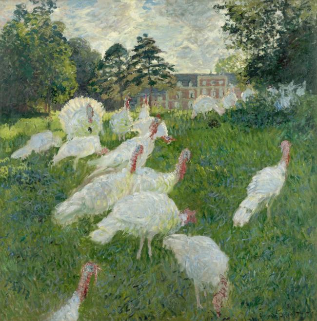 Turkeys, 1876法国画家克劳德.莫奈oscar claude Monet风景油画装饰画