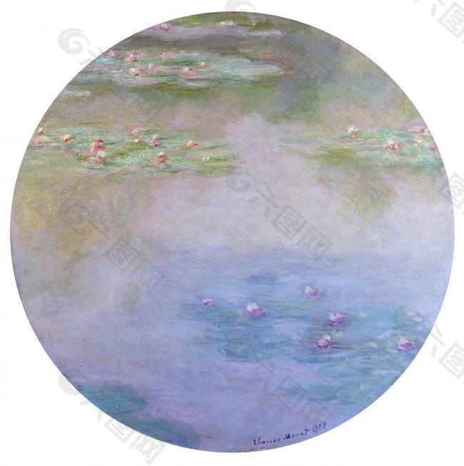 Water-Lilies, 1907法国画家克劳德.莫奈oscar claude Monet风景油画装饰画