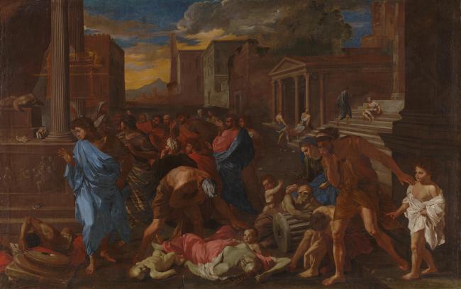Angelo Caroselli - The Plague at Ashdod (after Poussin)法国画家尼古拉斯普桑Nicolas Poussin古典主义油画装饰画