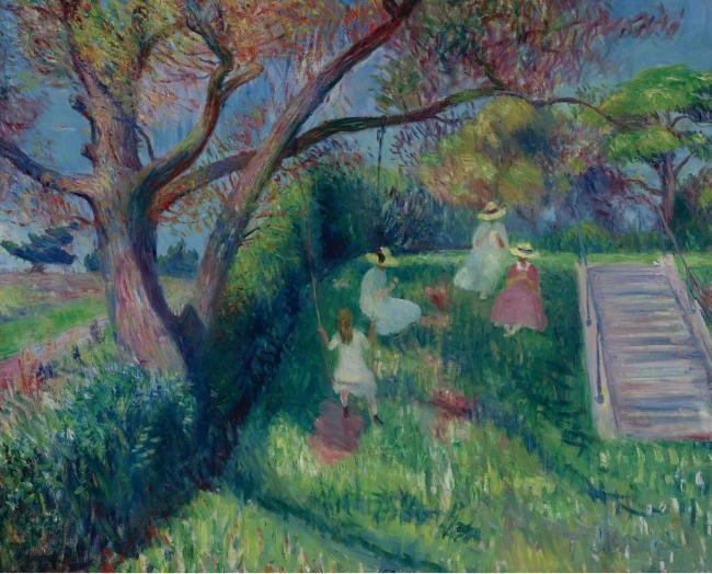 William J. Glackens - The Swing, 1913大师画家风景画静物油画建筑油画装饰画