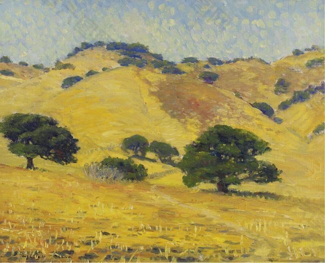William Silva - The Golden Hills of California大师画家风景画静物油画建筑油画装饰画