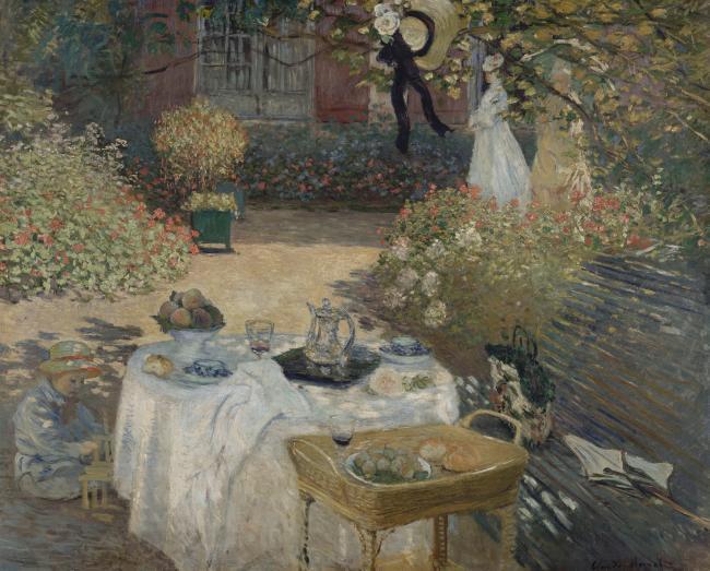 The Luncheon, 1873法国画家克劳德.莫奈oscar claude Monet风景油画装饰画