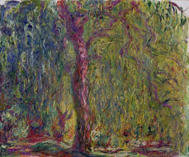 Saule pleureur 2, 1918-1919法国画家克劳德.莫奈oscar claude Monet风景油画装饰画