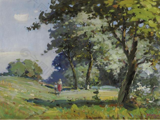 Vasili Svarog - Landscape, 1932大师画家风景画静物油画建筑油画装饰画