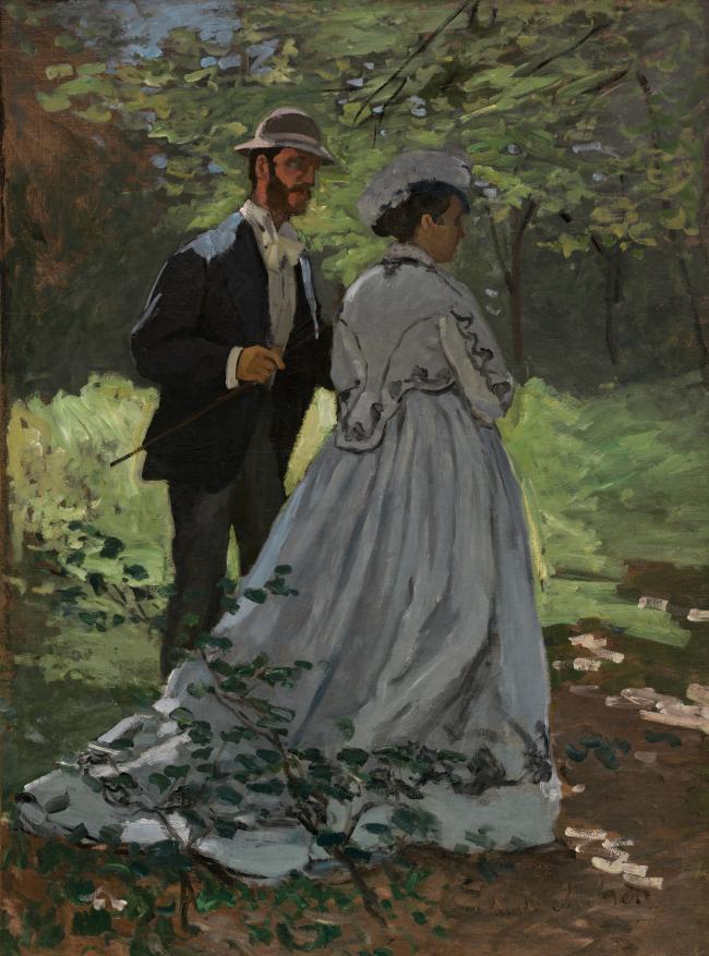 The Walkers, 1865法国画家克劳德.莫奈oscar claude Monet风景油画装饰画