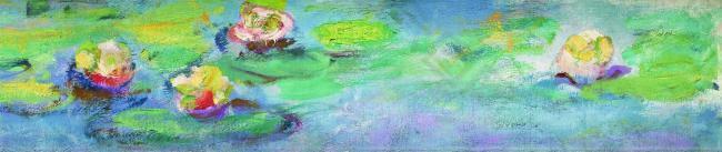 Claude Monet - Nympheas (fragment)法国画家克劳德.莫奈oscar claude Monet风景油画装饰画
