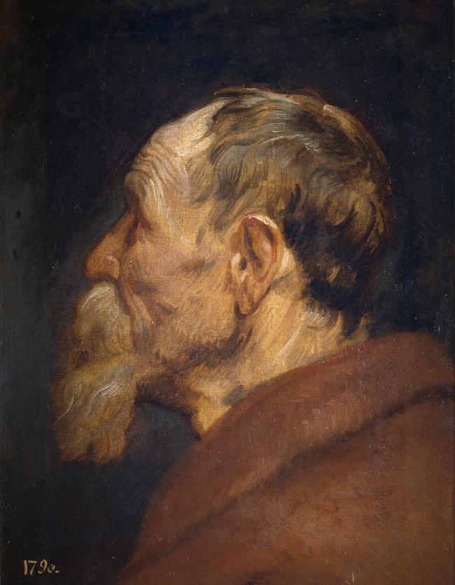 Dyck, Anton van - Cabeza de anciano (II), 1618-20英国画家安东尼凡戴克Anthony van dyck人物油画装饰画