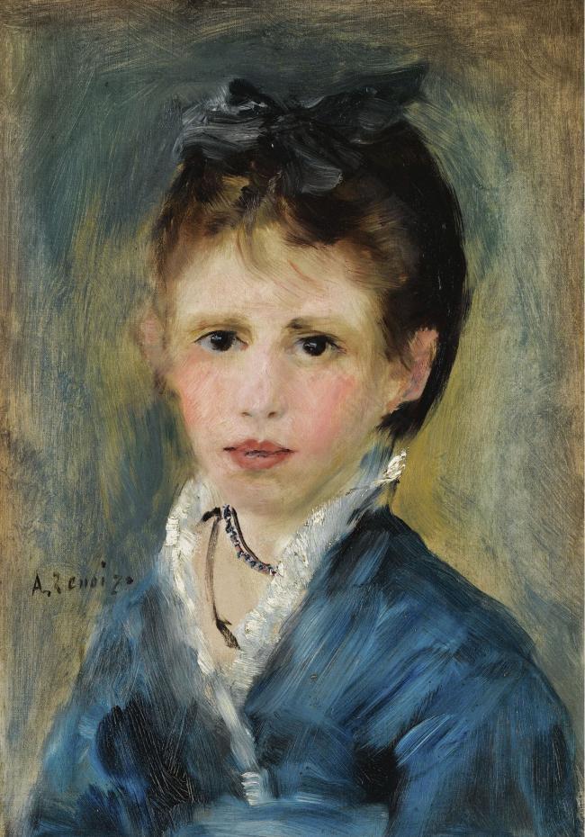 Pierre Auguste Renoir - Mademoiselle Marthe Le Coeur, 1873法国画家皮埃尔奥古斯特雷诺阿Pierre Auguste Renoir印象派人物油画