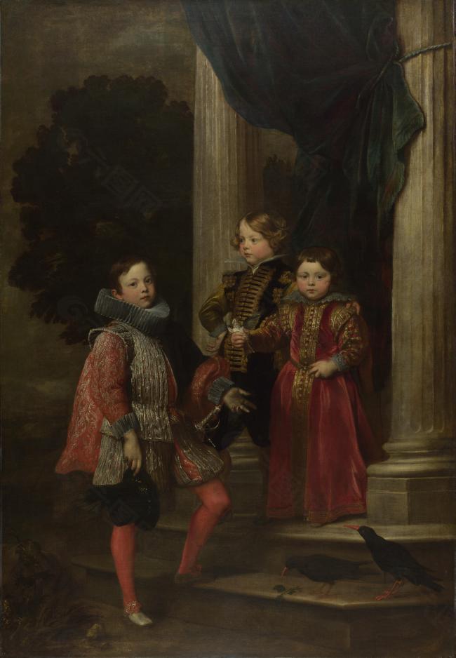 Anthony van Dyck - The Balbi Children英国画家安东尼凡戴克Anthony van dyck人物油画装饰画