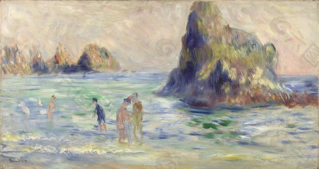 Pierre-Auguste Renoir - Moulin Huet Bay, Guernsey法国画家皮埃尔奥古斯特雷诺阿Pierre Auguste Renoir印象派人物油画