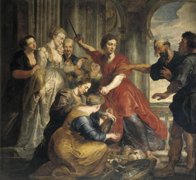 Rubens, Peter Paul_ Dyck, Anton van - Achilles Discovered by Ulysses and Diomedes, Ca. 1617英国画家安东尼凡戴