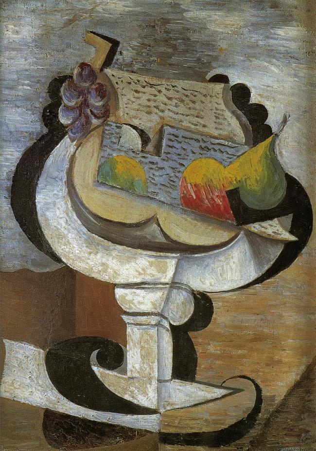 1917 Compotier西班牙画家巴勃罗毕加索抽象油画人物人体油画装饰画