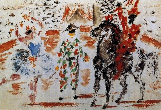 1918 Circus西班牙画家巴勃罗毕加索抽象油画人物人体油画装饰画