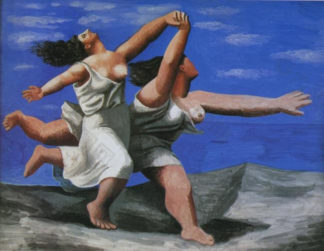 1922 Deux femmes courant sur la plage (La course)西班牙画家巴勃罗毕加索抽象油画人物人体油画装饰画