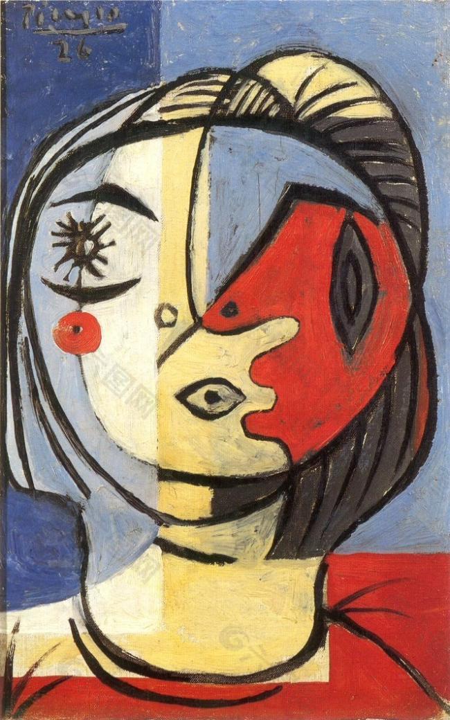 1926 T鍧眅1西班牙画家巴勃罗毕加索抽象油画人物人体油画装饰画