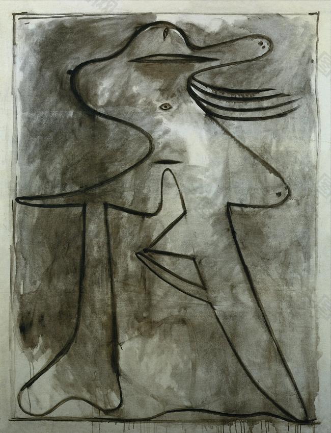 1927 Figure2西班牙画家巴勃罗毕加索抽象油画人物人体油画装饰画