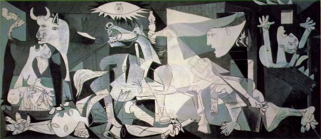 1937 Guernica西班牙画家巴勃罗毕加索抽象油画人物人体油画装饰画