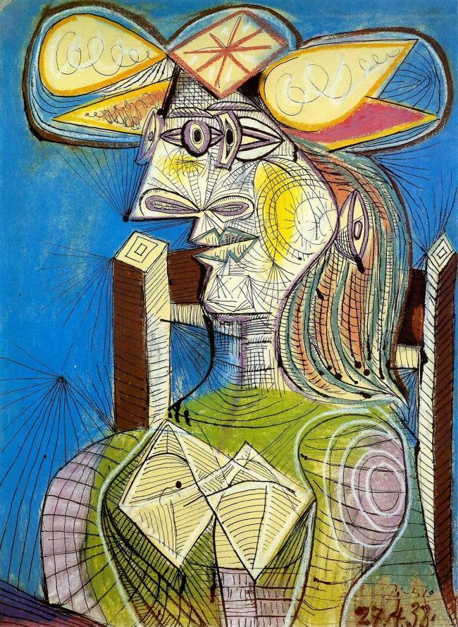 assise (dora)西班牙画家巴勃罗毕加索抽象油画人物人体油画装饰画