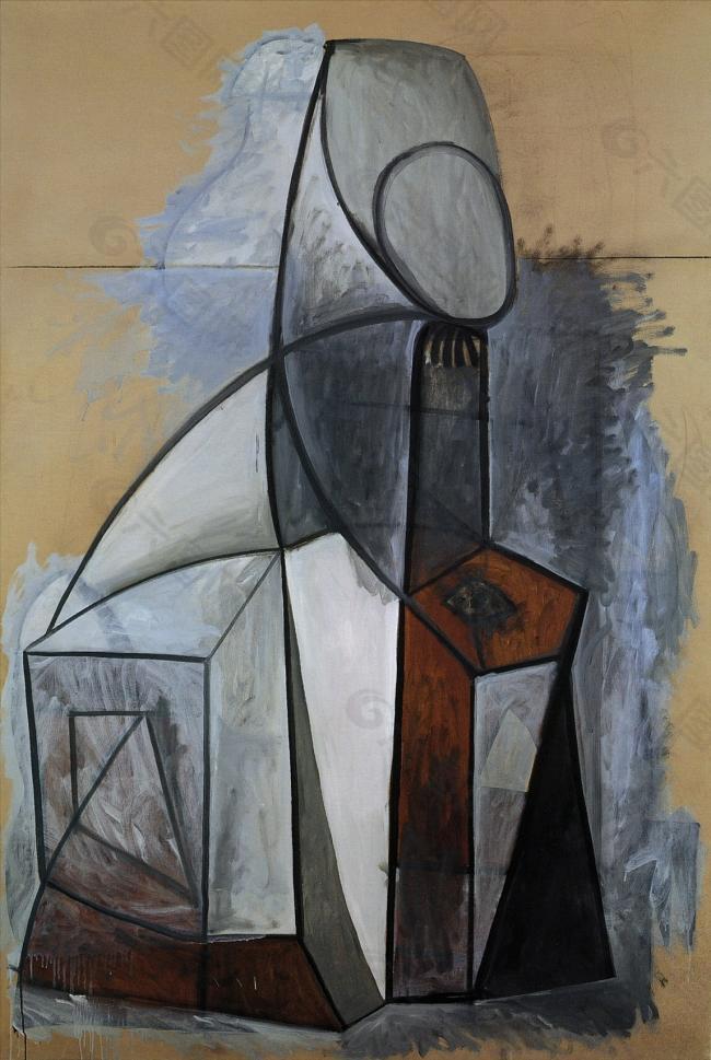 1946 Composition西班牙画家巴勃罗毕加索抽象油画人物人体油画装饰画