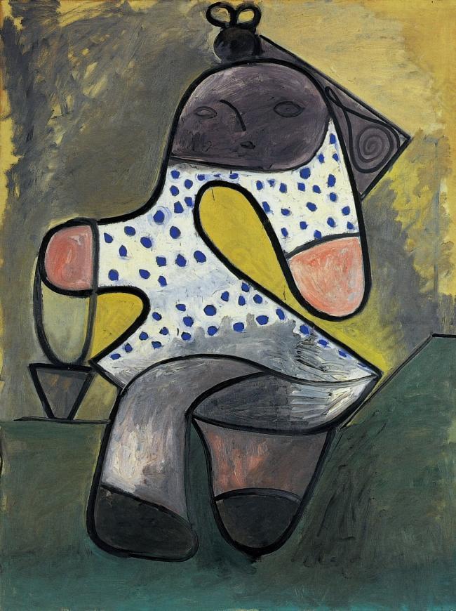 1947 Jeune enfant au seau西班牙画家巴勃罗毕加索抽象油画人物人体油画装饰画