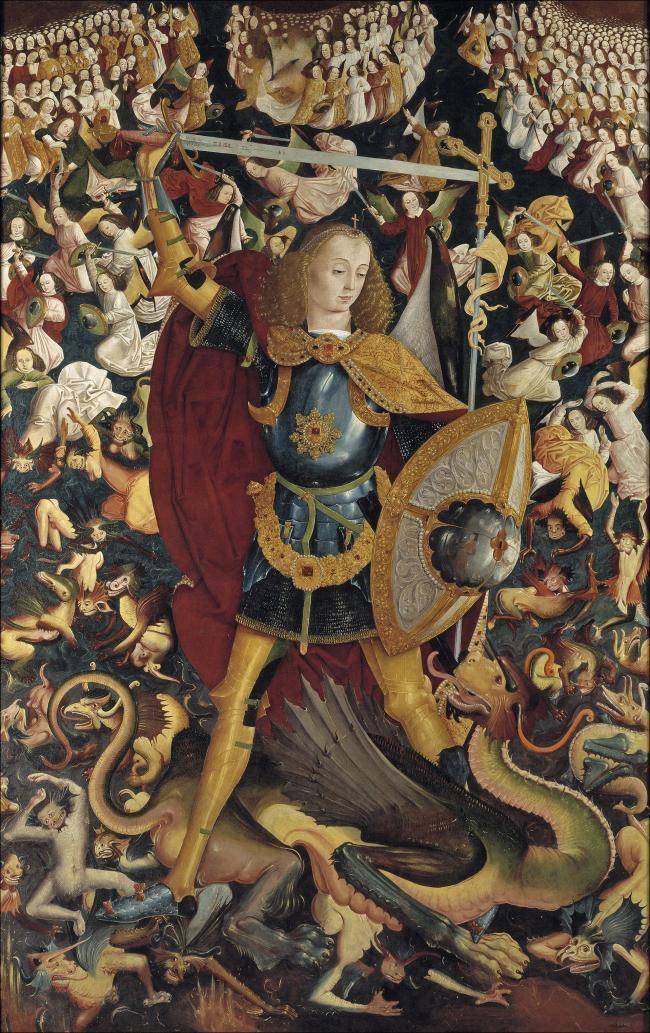 Anonymous - The Archangel Saint Michael, Ca. 1495荷兰画家Anonymous西方高清宗教人物神话人物古典人物样式主义油画装饰画