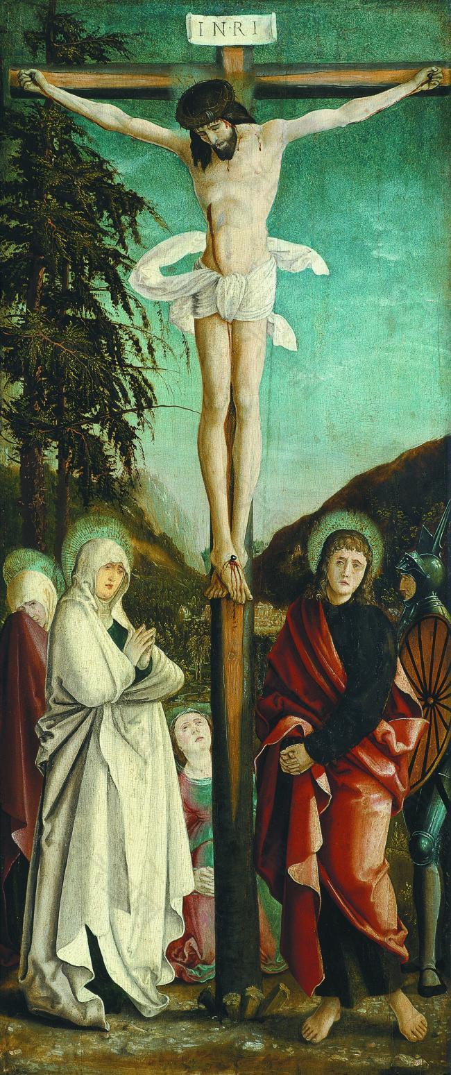 Anonymous German Artist - The Crucifixion, 1520荷兰画家Anonymous西方高清宗教人物神话人物古典人物样式主义油画装饰画