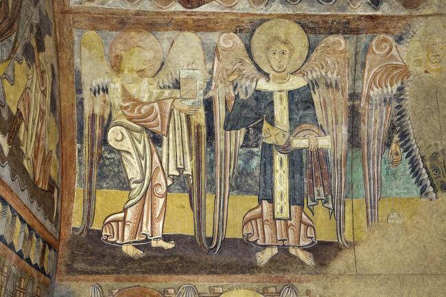 Anonymous, 12 Century - The Evangelist Saint Mark and an Angel. The Hermitage of the Vera Cruz de Ma
