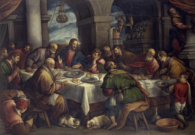 Bassano, Francesco - La Ultima Cena, Ca. 1586大师画家古典画古典建筑古典景物装饰画油画