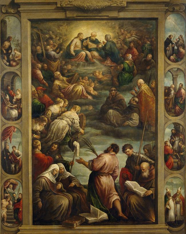 Bassano, Francesco - La Virgen Maria en el Cielo, Second half of 16 Century大师画家古典画古典建筑古典景物装饰画油画
