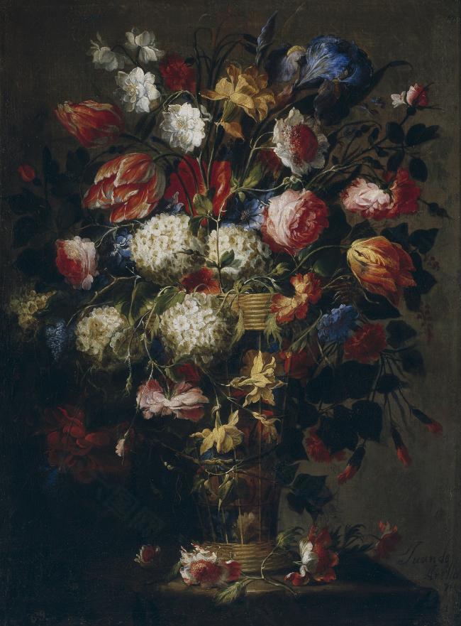 Arellano, Juan de - Florero (II), Second half of 17 Century花卉水果蔬菜器皿静物印象画派写实主义油画装饰画