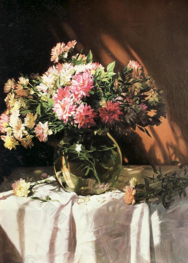 JW110221 (83)花卉水果蔬菜器皿静物印象画派写实主义油画装饰画