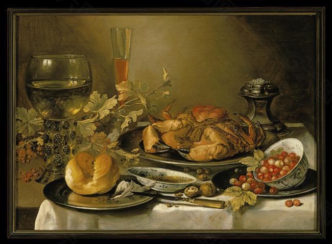 Pieter Claez, Dutch, 1597-1661花卉水果蔬菜器皿静物印象画派写实主义油画装饰画